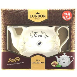 Чай черный листовой Лондон Трюффель в заварочном чайнике  100г
